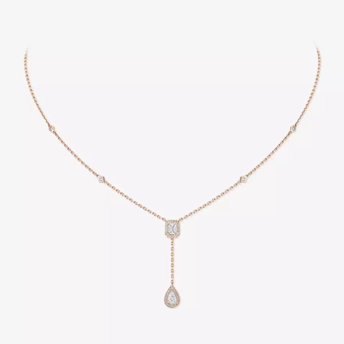 [Mystic JURI]Gold Diamond Tie Necklace