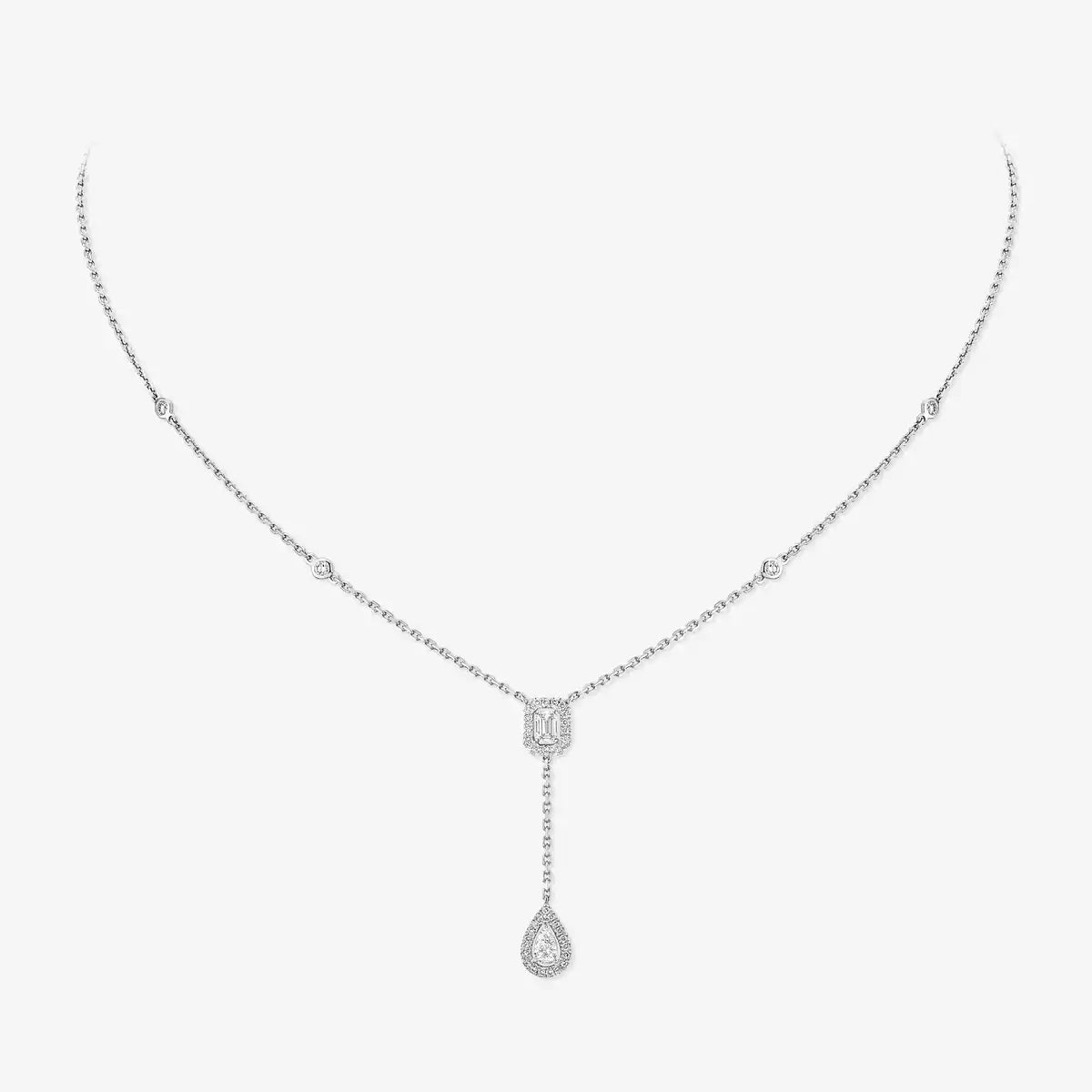 [Mystic JURI]Gold Diamond Tie Necklace