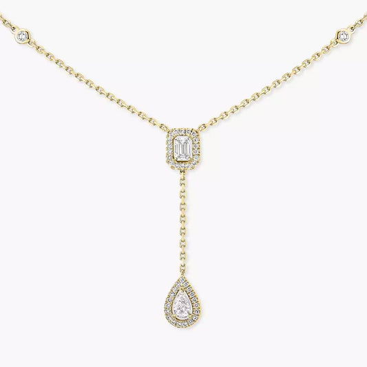 [Mystic JURI]Gold Diamond Tie Necklace