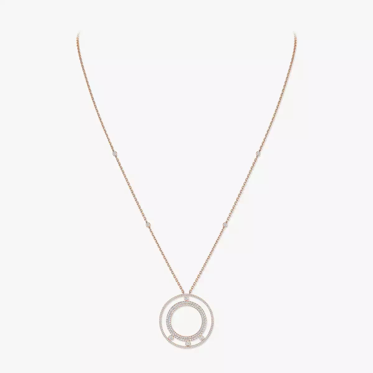 [Mystic JURI]Move Romane Long Pave_-Set Diamond Necklace
