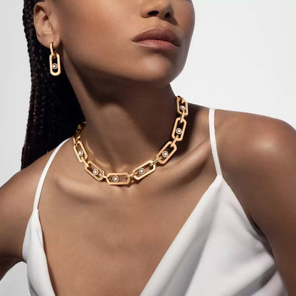 [Mystic JURI]So Move XL Diamond Pendant Earrings