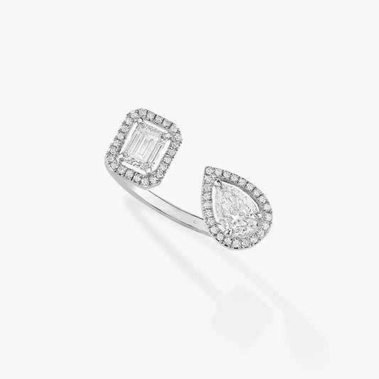 [Mystic JURI]MY TWIN TOI & MOI SILVER DIAMOND RING