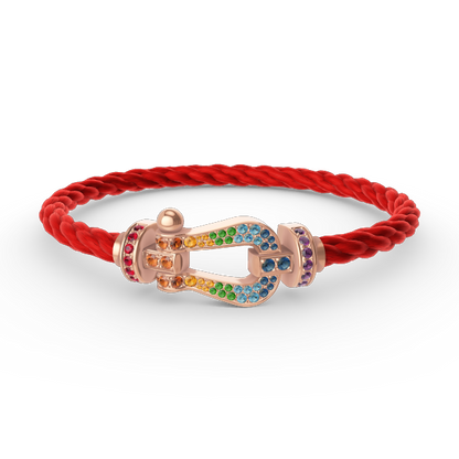 [Mystic]FORCE LARGE HORSESHOE  COLORED DIAMOND BRACELET ROSE GOLD