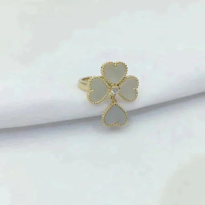 [Mystic]SWEET CLOVER WHITE MOP RING