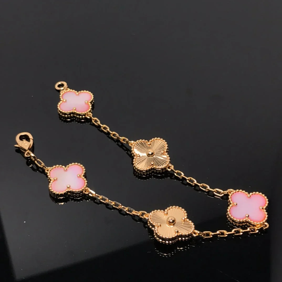[Mystic] CLOVER 5 MOTIFS  PINK MOP BRACELET COLLECTION