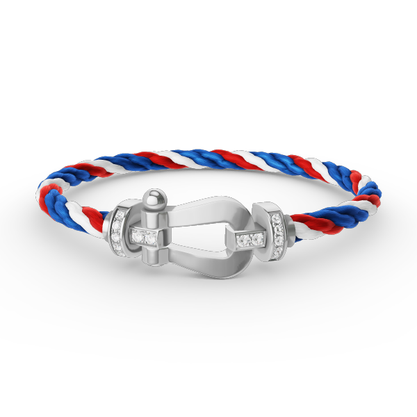 [Mystic]FORCE LARGE HORSESHOE HALF DIAMOND BRACELET SILVER