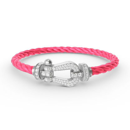 [Mystic]FORCE LARGE HORSESHOE FULL DIAMOND BRACELET SILVER